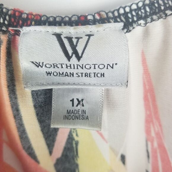 Worthington Stretch Peasant Style Top. Size 1X. - Picture 4 of 8